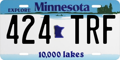 MN license plate 424TRF