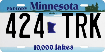 MN license plate 424TRK