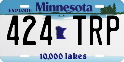 MN license plate 424TRP