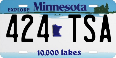MN license plate 424TSA