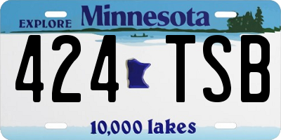 MN license plate 424TSB