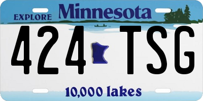 MN license plate 424TSG