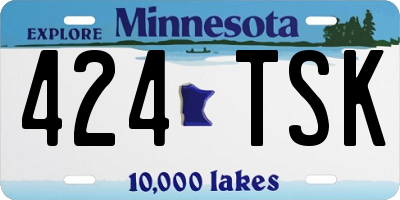 MN license plate 424TSK