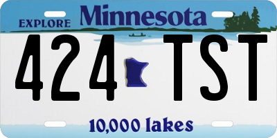 MN license plate 424TST