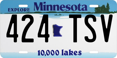 MN license plate 424TSV