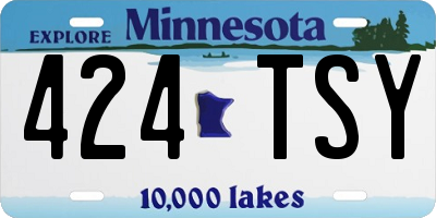 MN license plate 424TSY