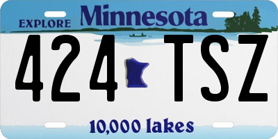 MN license plate 424TSZ