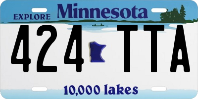 MN license plate 424TTA