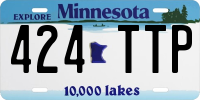 MN license plate 424TTP