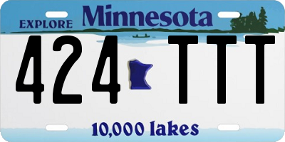 MN license plate 424TTT