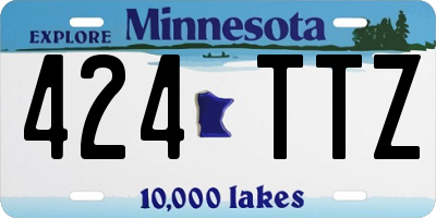 MN license plate 424TTZ