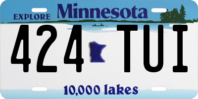 MN license plate 424TUI