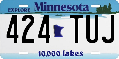 MN license plate 424TUJ