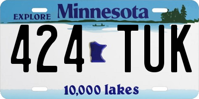 MN license plate 424TUK