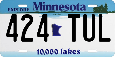 MN license plate 424TUL