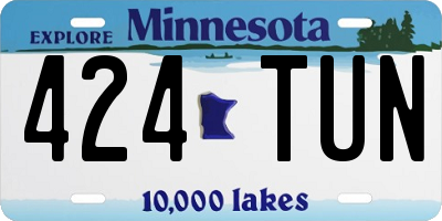 MN license plate 424TUN
