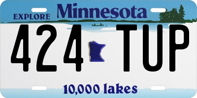 MN license plate 424TUP