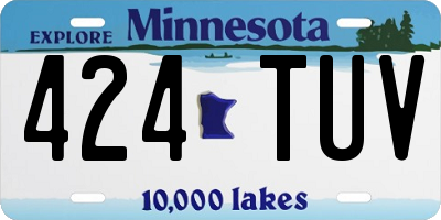 MN license plate 424TUV