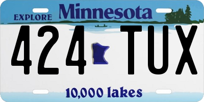 MN license plate 424TUX