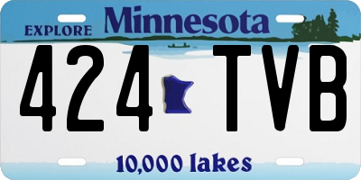 MN license plate 424TVB