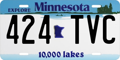 MN license plate 424TVC