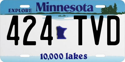 MN license plate 424TVD