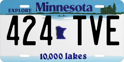 MN license plate 424TVE
