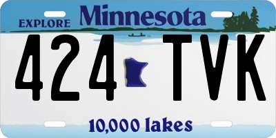 MN license plate 424TVK