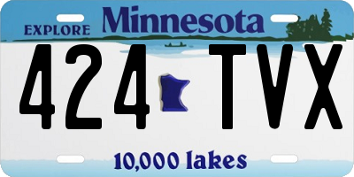 MN license plate 424TVX