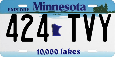 MN license plate 424TVY