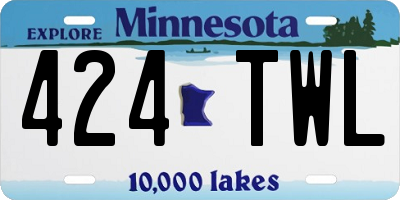 MN license plate 424TWL