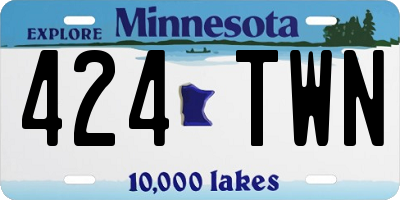 MN license plate 424TWN