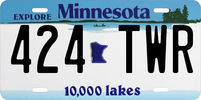 MN license plate 424TWR