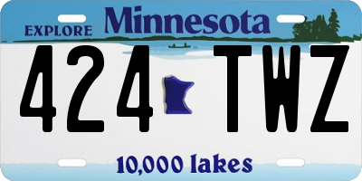 MN license plate 424TWZ