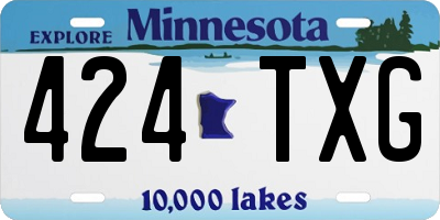 MN license plate 424TXG