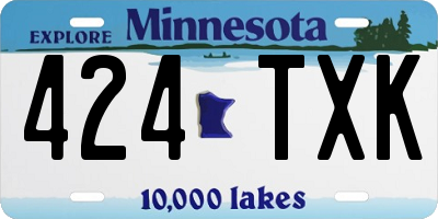 MN license plate 424TXK