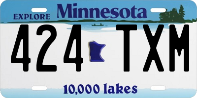 MN license plate 424TXM