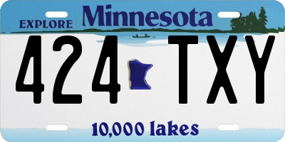 MN license plate 424TXY