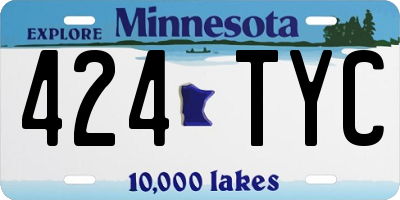 MN license plate 424TYC