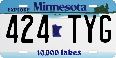 MN license plate 424TYG
