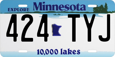 MN license plate 424TYJ
