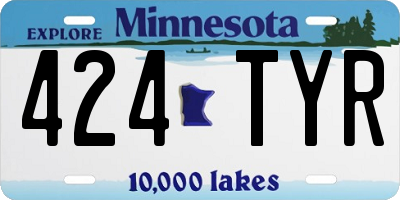 MN license plate 424TYR