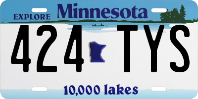 MN license plate 424TYS