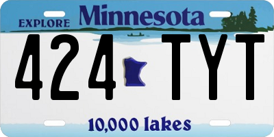 MN license plate 424TYT