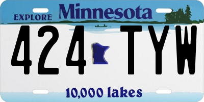 MN license plate 424TYW
