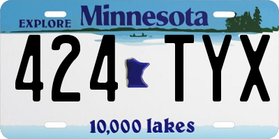 MN license plate 424TYX