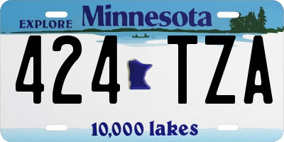 MN license plate 424TZA