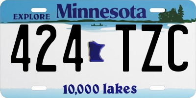 MN license plate 424TZC