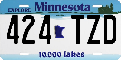 MN license plate 424TZD