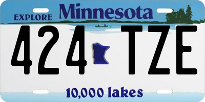 MN license plate 424TZE
